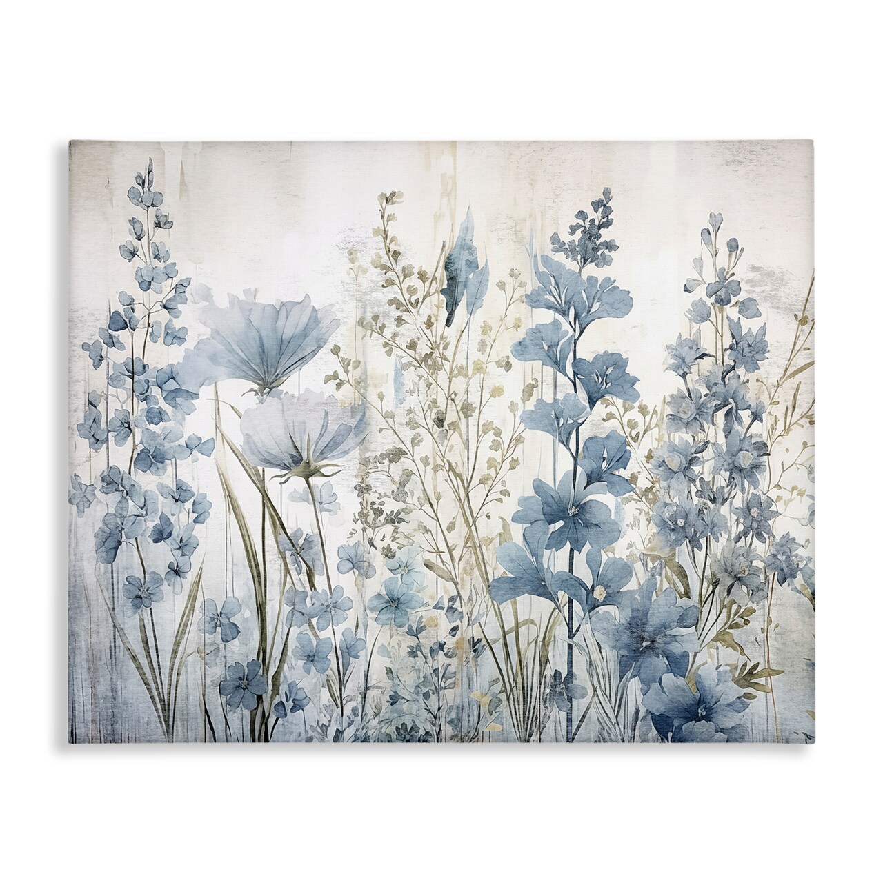 Stupell Industries Blue Nature Blooms Canvas Wall Art Design by Sasha